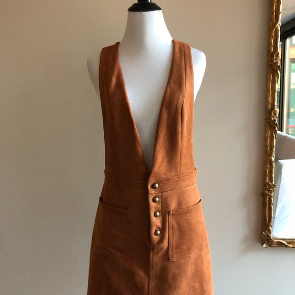 Forever 21 brown pinafore dress - Picture 6 of 7